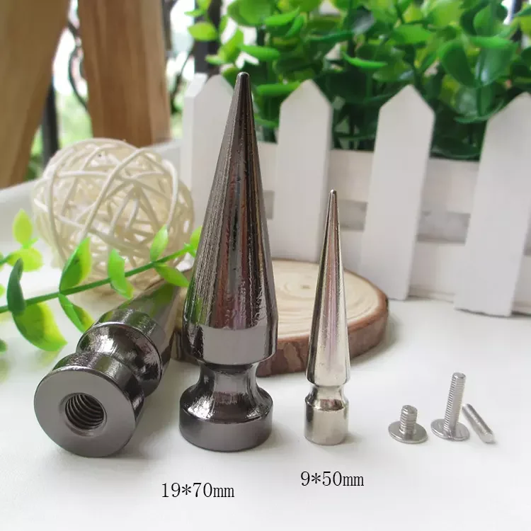 solid brass punk tree spikes screw back 9x50mm