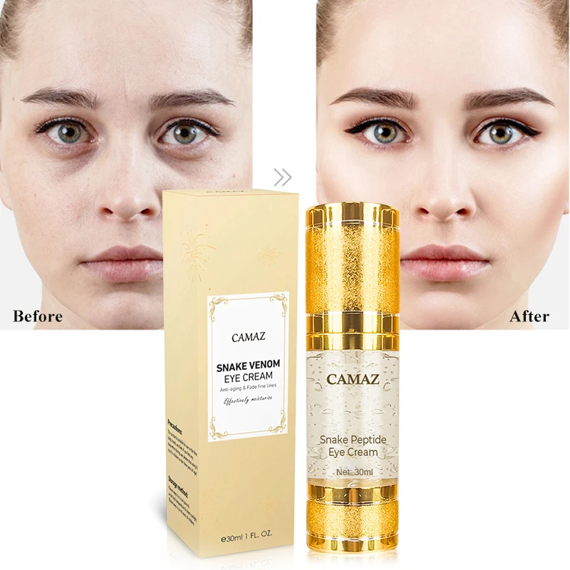 Hot Selling Snake Venom Peptide Brightens Eye Cream Reduce Dark Circles Relieve Eye Puffiness Brighten Eye Cream