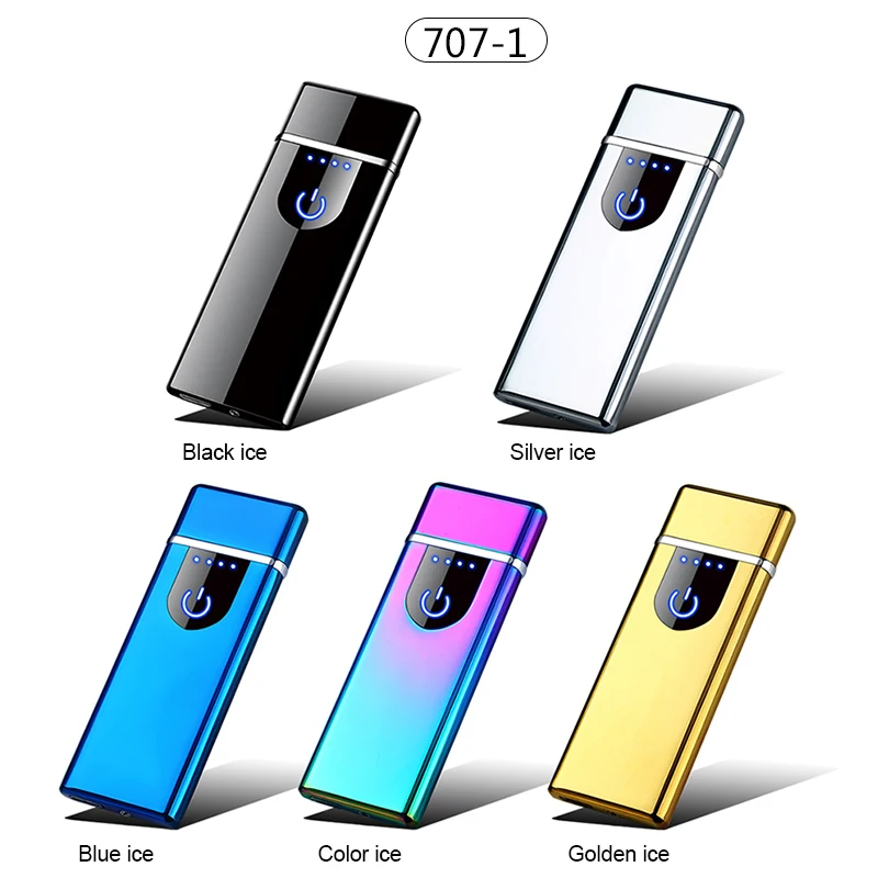 High Quality New Style usb charged Rechargeable USB Electric Cigarette Lighter With Power Show