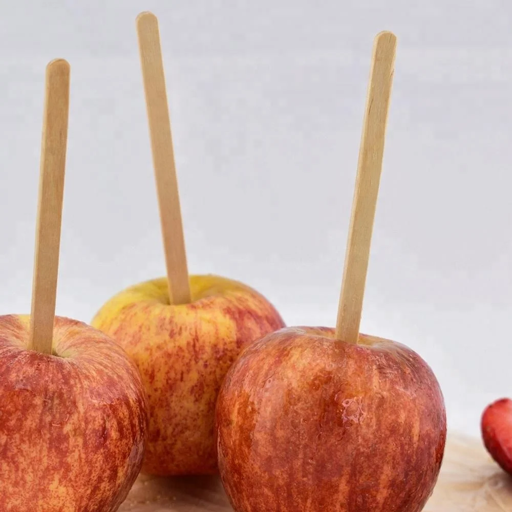 wood polished flat coffee stir mix sticks