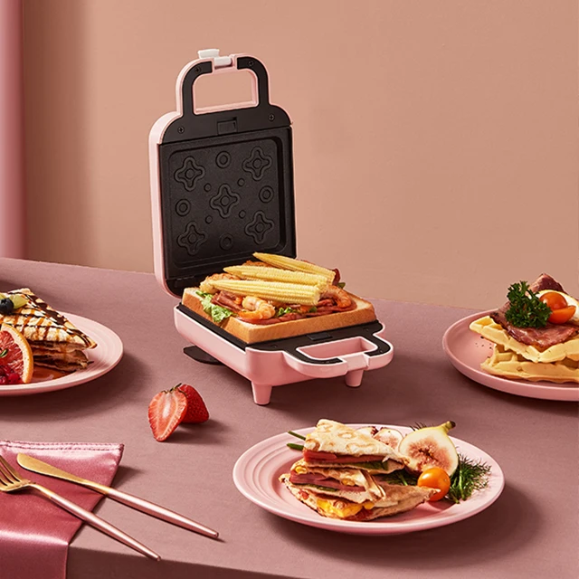 2022 Hot Sale Electric Non-Stick Portable Pocket Heart Shape Flat Personalized multifunction Mini Waffle Maker