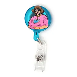 Bad Bunny Amazon popular Hot selling cartoon easy pull button badge retractable easy pull button