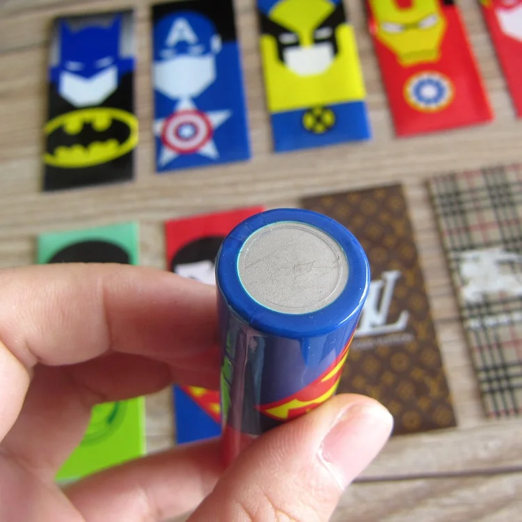 Custom design PVC heat shrink 18650 battery wrap label stickers Protective Cover Sleeve Skin