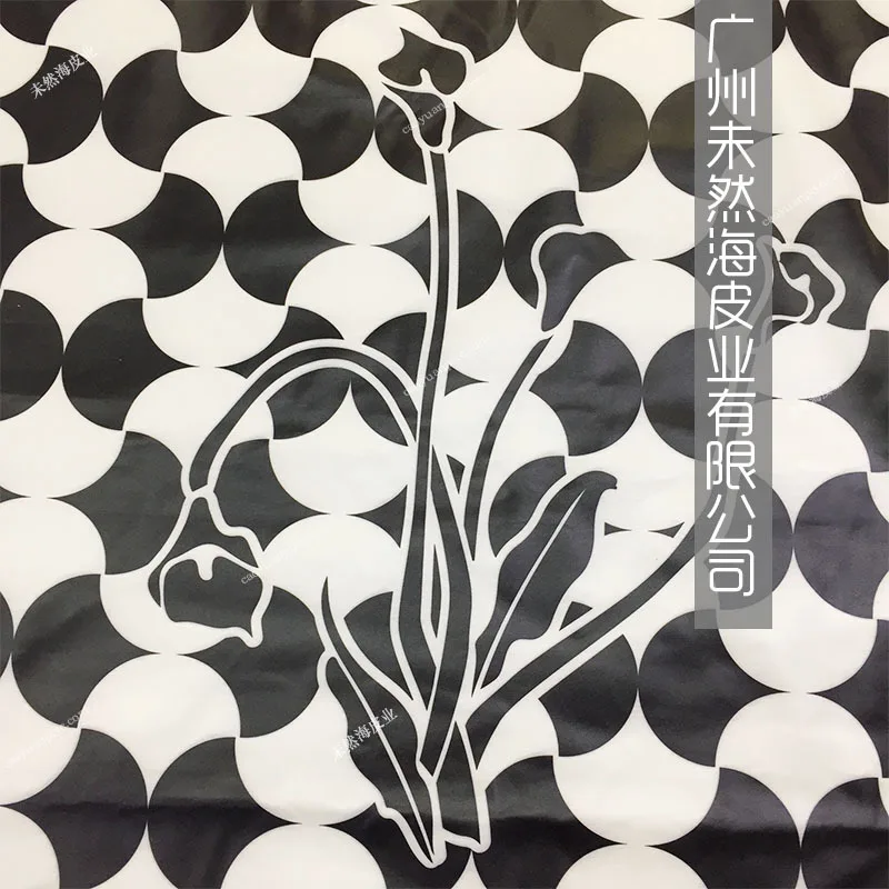 First Layer Cowhide Printing Ginkgo Leaf Pattern 3D Effect Thin Clothing Genuine Leather