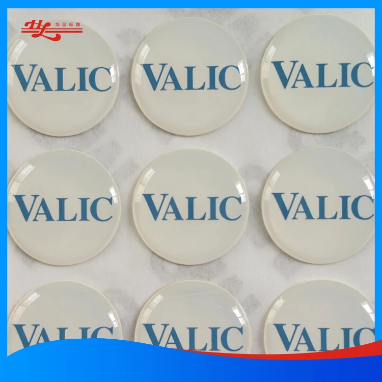 Epoxy Domed Label 3d Custom Clear Label Sticker Custom Design Low Price Logo Crystal Wall Sticker Floor Decoration Pantone Huali