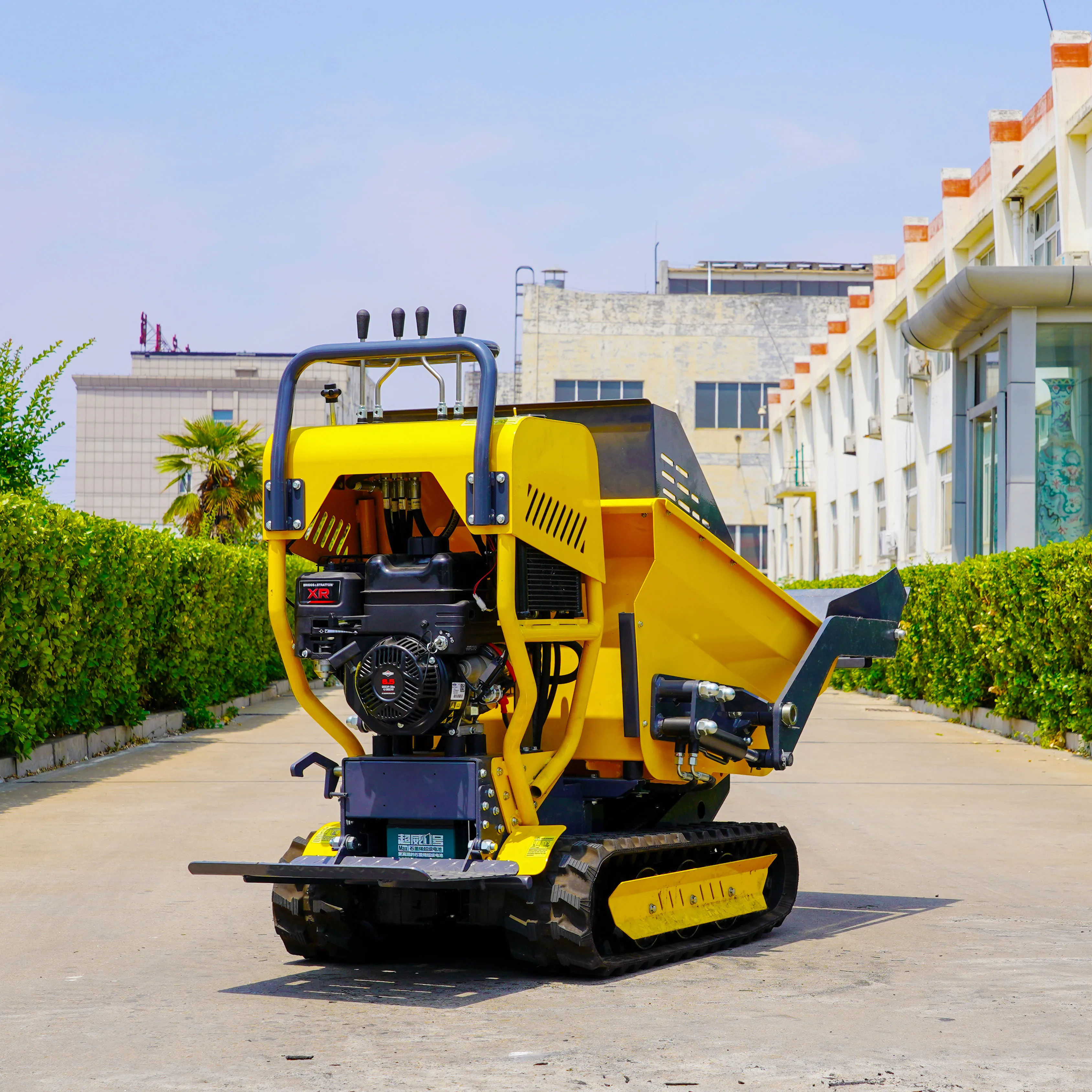 CE Approved 500kg Load Battery Power Motor Wheelbarrow 4 Wheel Electrical Truck Mini Site Dumper Electric Barrow