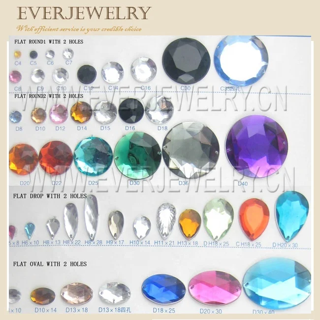 Wholesale Gemstone Loose Rhinestones Cheap Flat back Sew On Crystal Stone Acrylic Gems Accessories