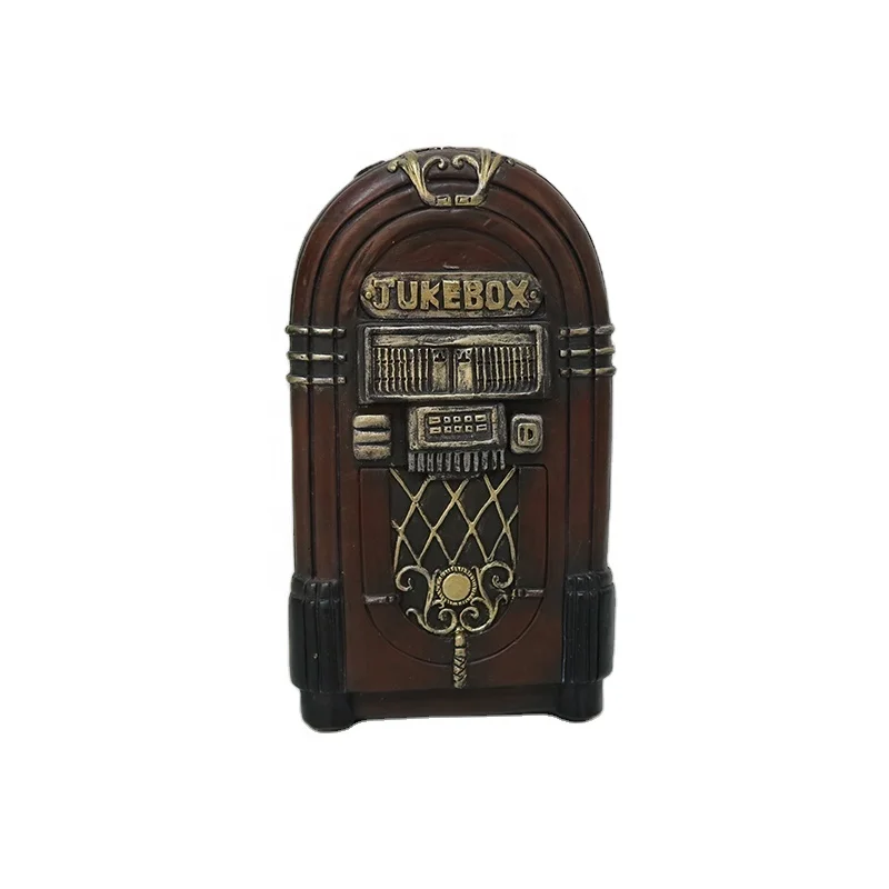 handpainted resin crafts jukebox coin box souvenir antique money bank