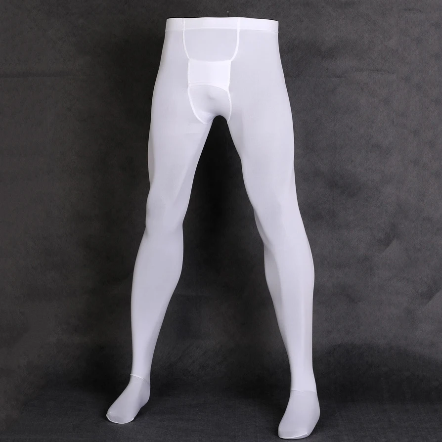 Supplier OEM Winter New High Elastic Soft Stocking Underwear with Hole Autumn Sexy Plus Size 200D Velvet Sheer Pantyhose for Men