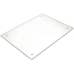Clear Tempered Glass Cutting Board, 12 x 16 inches, Smooth Surface, Scratch, Heat, Shatter Resistant, Dishwasher Safe