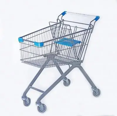 Wholesale Shopping steel convenient folding shopping trolley supermarket cart Mobile Shopping Carts Trolley