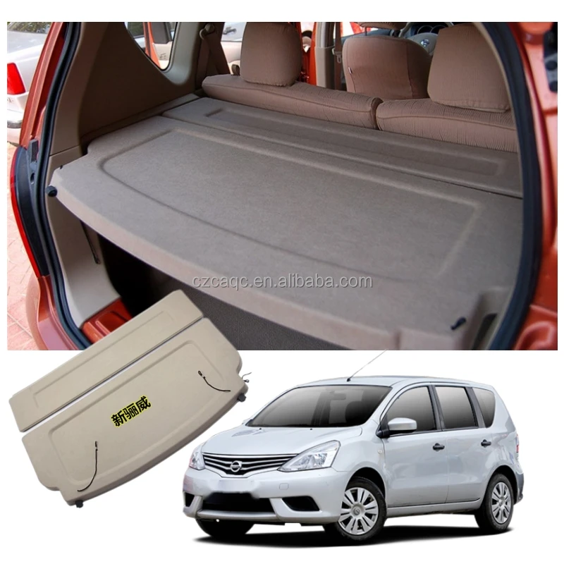 2013-2017 Nissan Note Rear Parcel shelf  Car Interior Accessories Non Retractable Trunk Luggage Cargo Cover For Nissan Livina