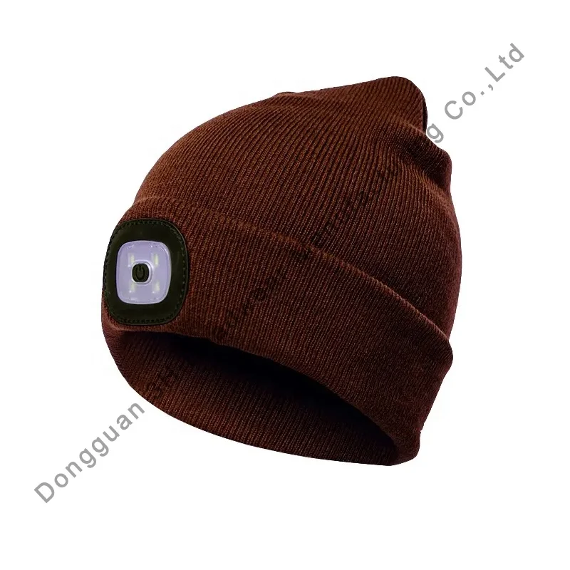 High Quality Sports Unisex Bluetooth Headphone Winter Caps Custom Beanie Hats with Led Light