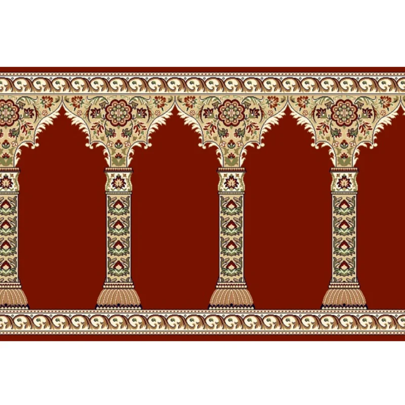 Carpet factory customizes Akminster printed Wilton craft Muslim Islamic Mosque high-quality prayer wall to wall Prayer Carpet