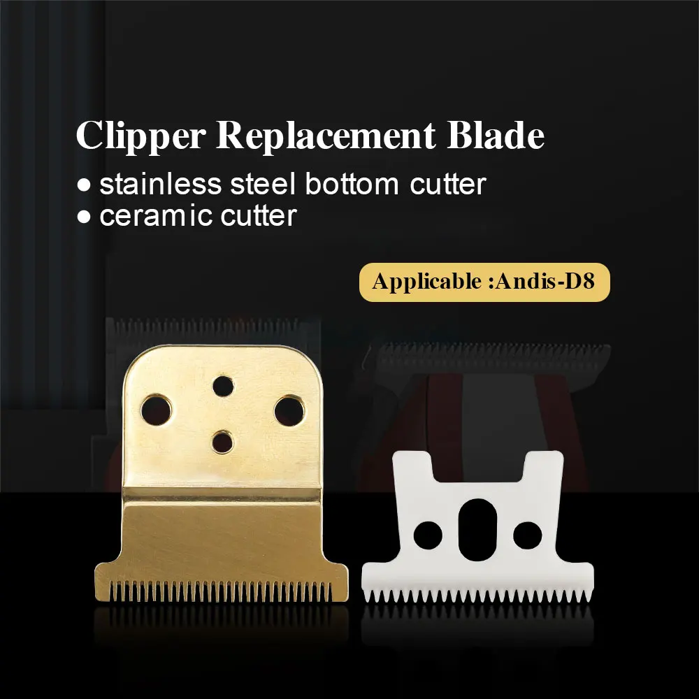 High Quality Gold Blades Hair Trimmer Sharp Clipper Ceramic Blade Men Shaver Replacement Foil Grooming T-blades Set For Barber