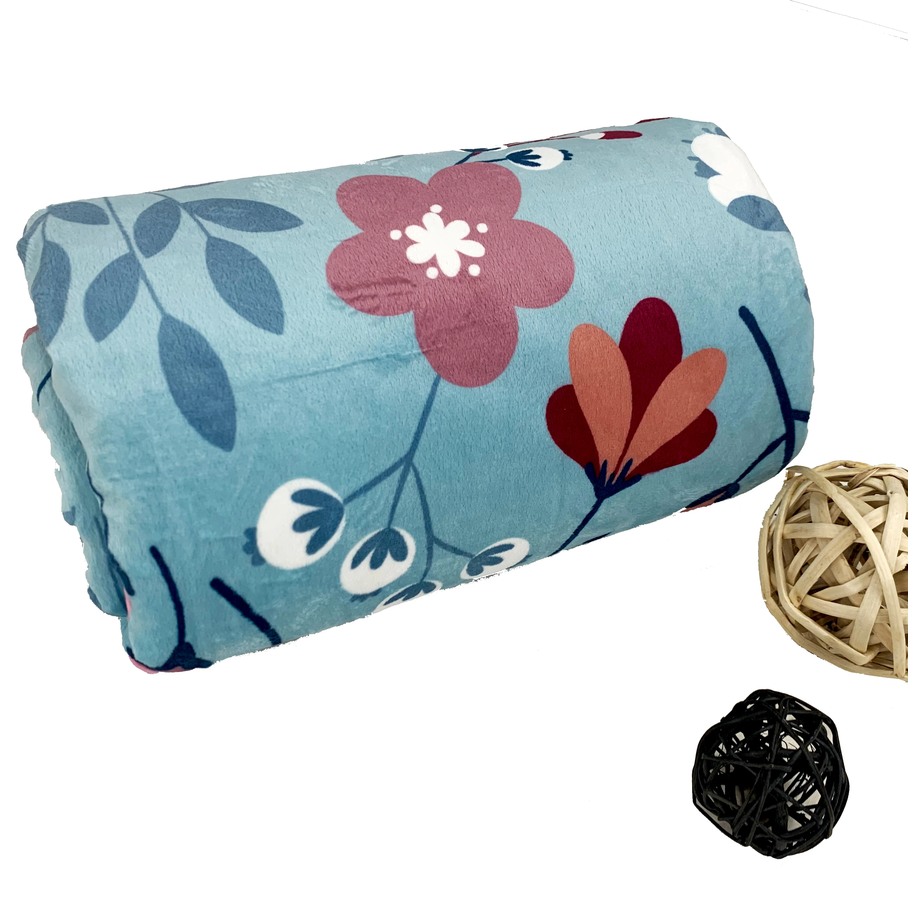 High Quality Autism Sensory Bamboo Cover Gray Cotton Glass Beads Filling Weighted Blanket for Kids