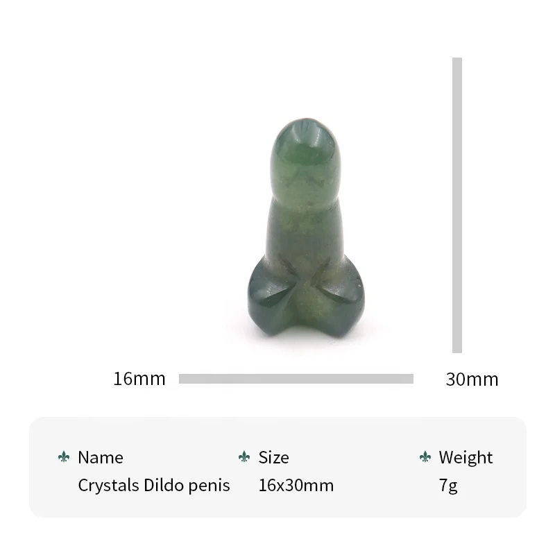 Wholesale natural hand made carved healing stones crystal dildo small crystal penis for decoration