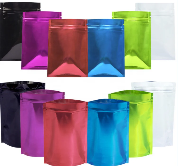 Wholesale metal sealed bag sample tea bag compound self-sealing plastic food packaging bag custom