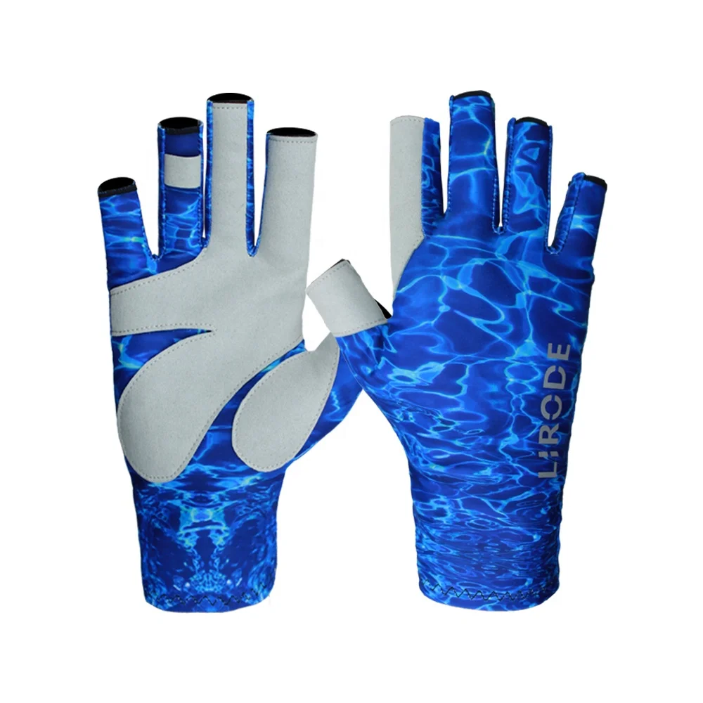 New Men Women UPF 50+ SPF Paddling Cycling Rowing Driving Technical Gear Gloves Sun Protection Fingerless Fishing Glove