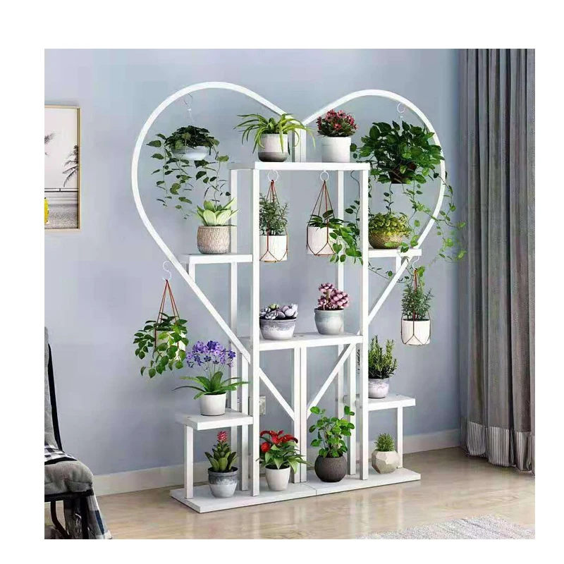 
Latest Wholesale Plant Stand Flower Shelf Hanging Rack Basket With Hooks Glass Top Round Display Shelves 