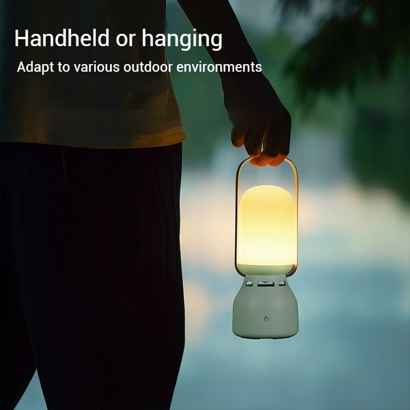 2025 new portable camping lamp touch control rechargeable battery RGB BT Speaker Music Player Bedside lamp table night light
