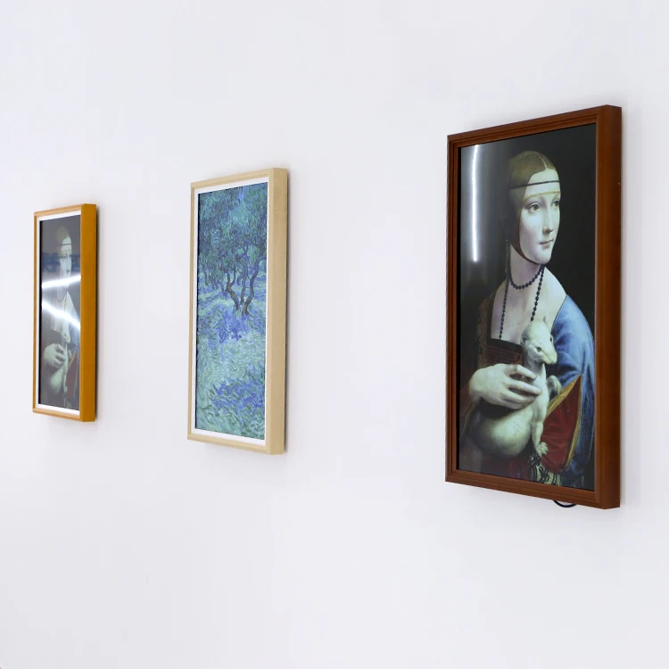 Electronic nft photo wallet crypto album art gallery frame wall mounted advertising display touch screen digital signage