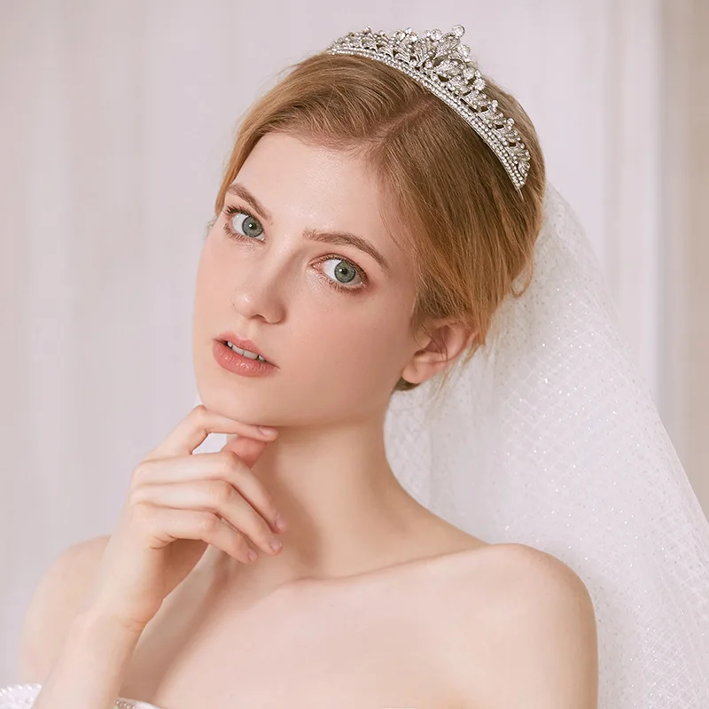 Оптовая продажа роскошные короны невесты из циркона аксессуары для волос тиара ручной работы блестящих кристаллов и бриллиантов женщин свадебные