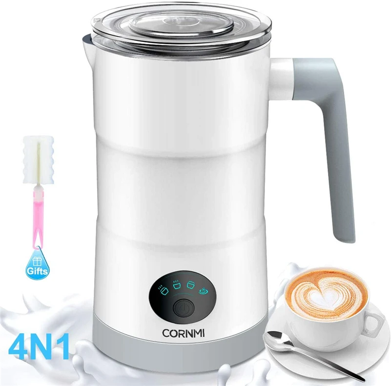 Electric Milk Frother Heating Function Fully Automatic for Home Latte Milk Steamer