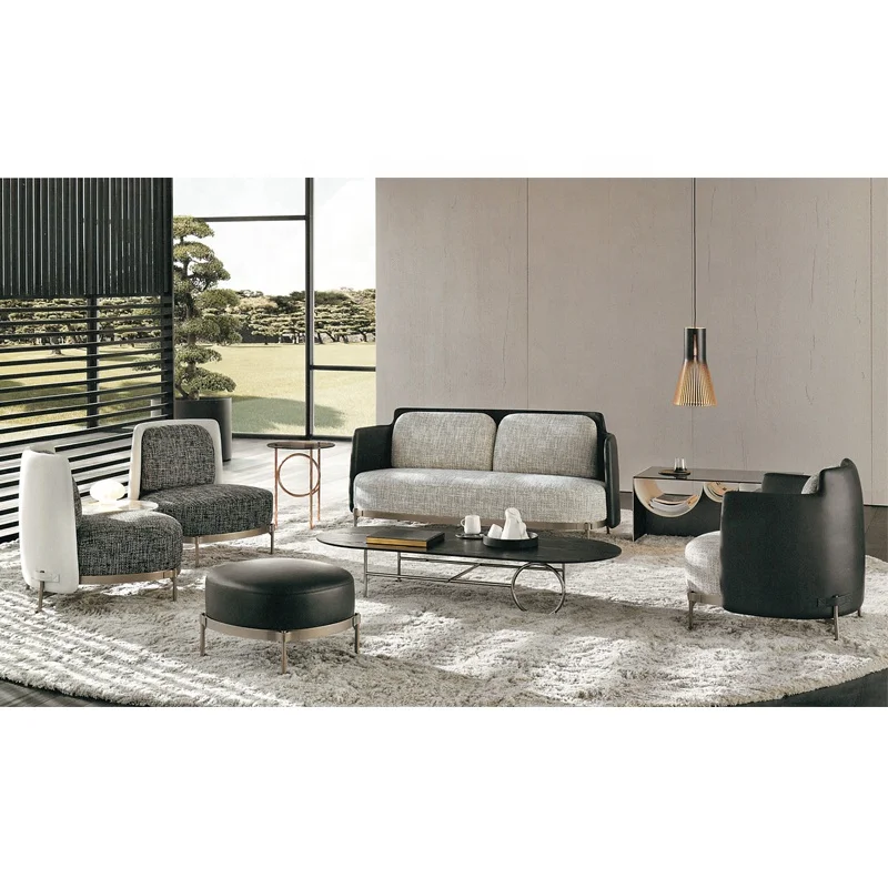 2022 Good price simple White fabric sofa one set comfortable sofa for living room