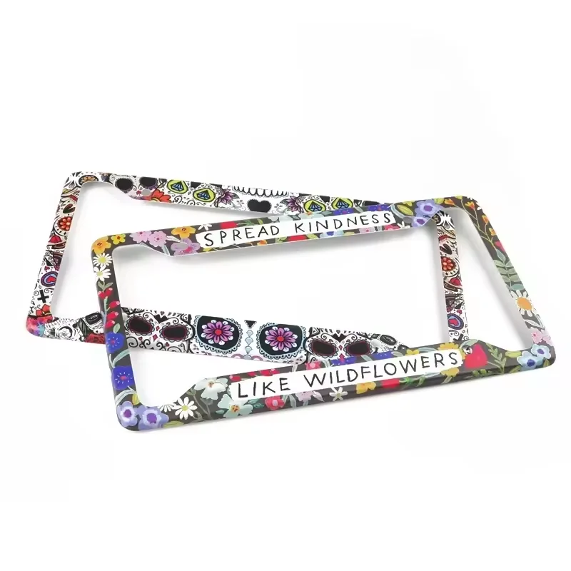 Custom Plastic Wholesale European Car license Plate Frame USA Plastic License Plate Cover License Plate Holder For Car Dec