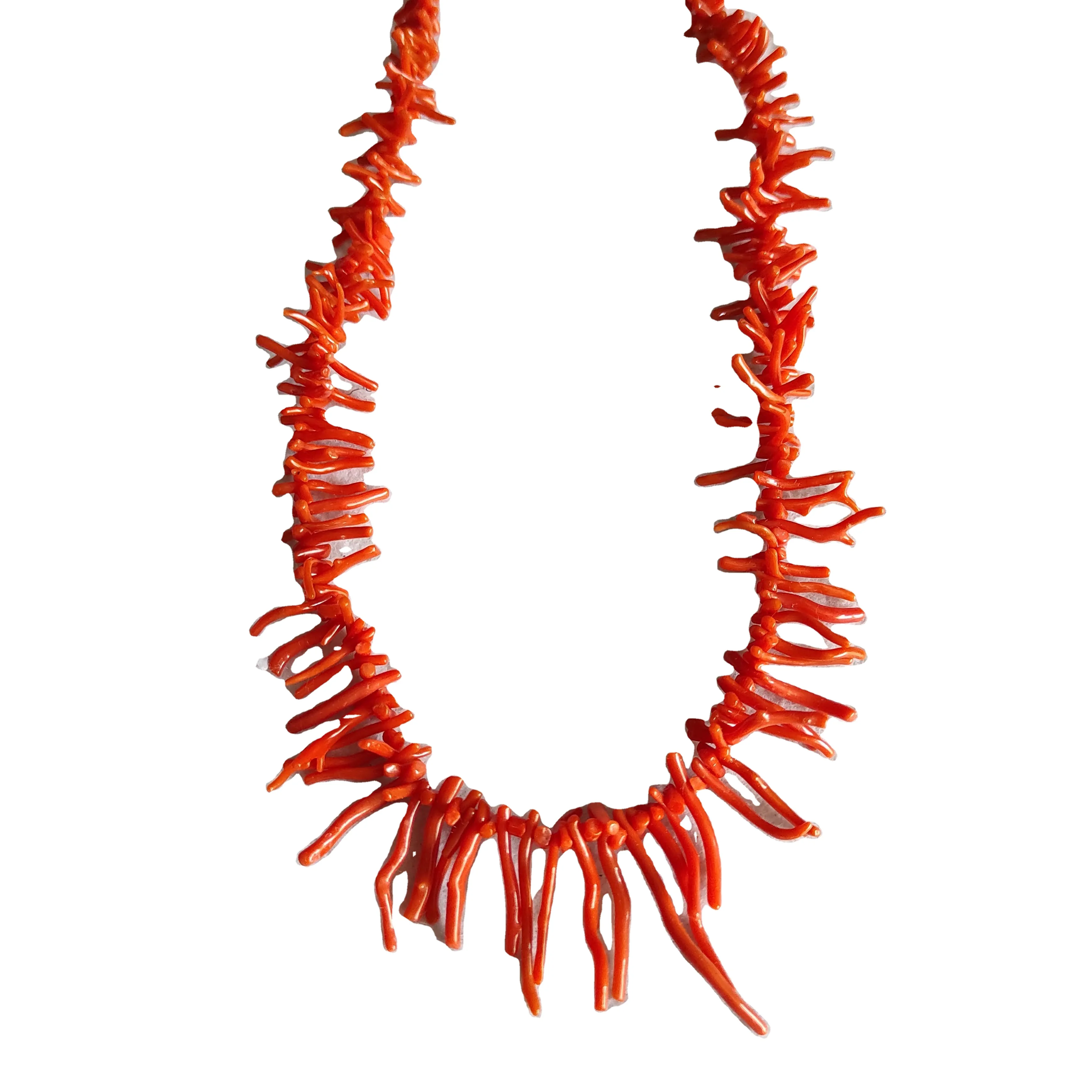 Genuine Orange Coral Branch Necklace Extra Quality 100% Natural Coral from Sciacca, Sicily Made in Italy Not Required