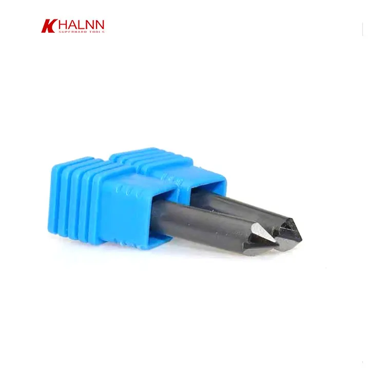 CNC granite engraving granite router bits Pcd flat bottom diamond cnc bits milling cutters for stone marble