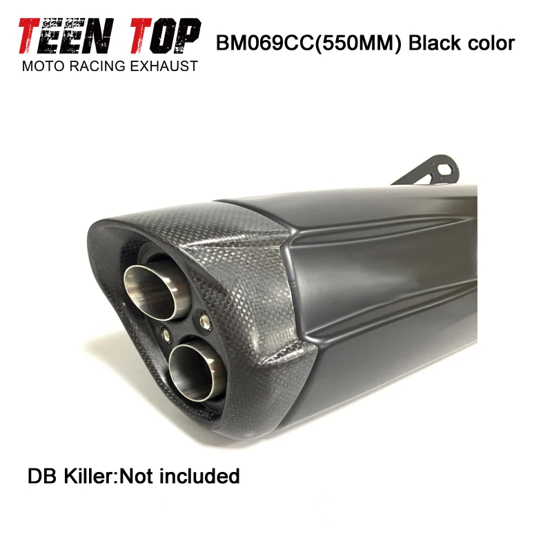 Racing Motorcycle Exhaust Muffler for R1250 GSADV  51MM 1000cc Real Carbon Fiber Bike Exhaust Silencer with Glossy Finish