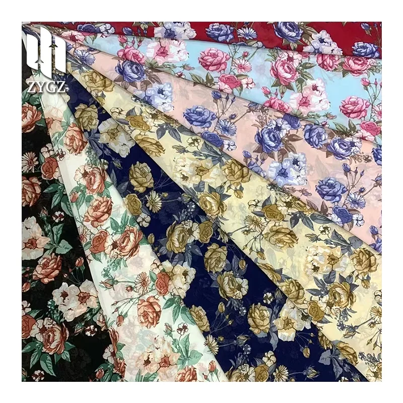 100 polyester chiffon printed dress fabric China printing fabric manufacturers wholesale