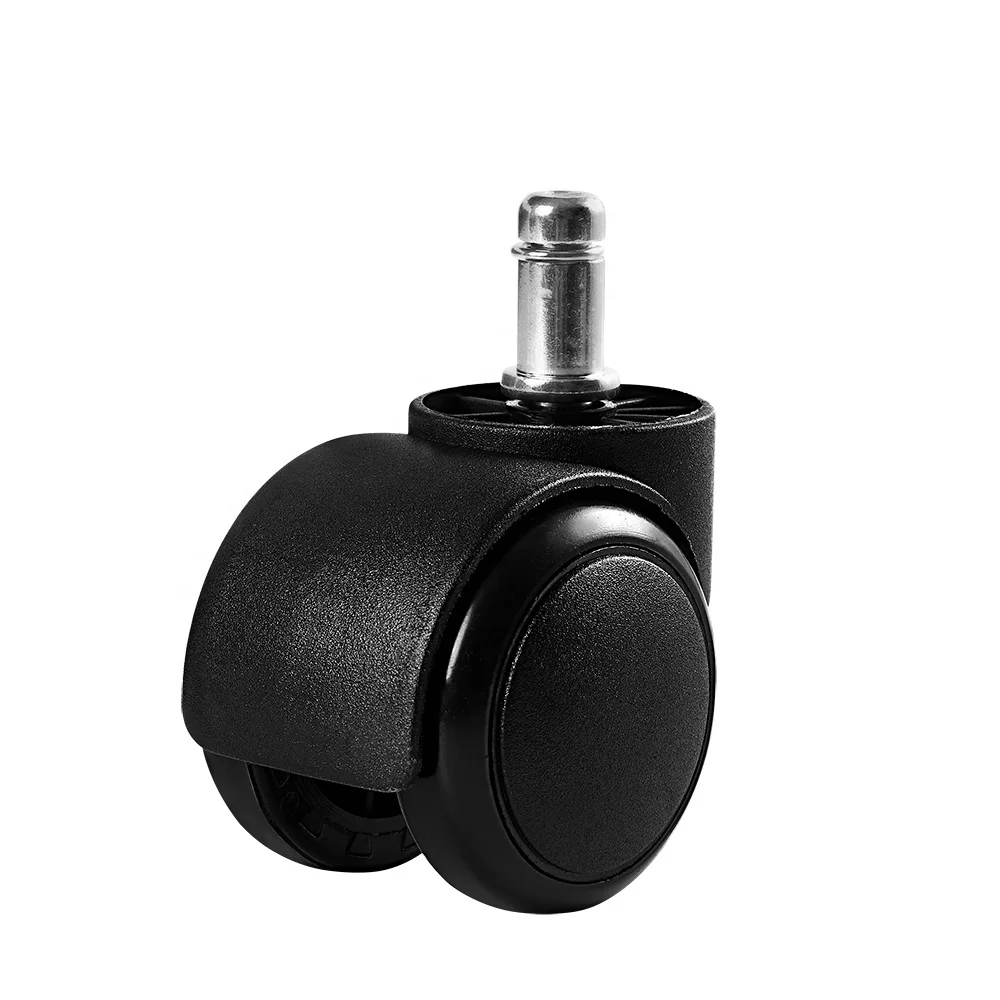 Gaming Chair Wheels 60 mm Mobile Plastic Castor Twin Wheel Furniture Casters with pin 11*22