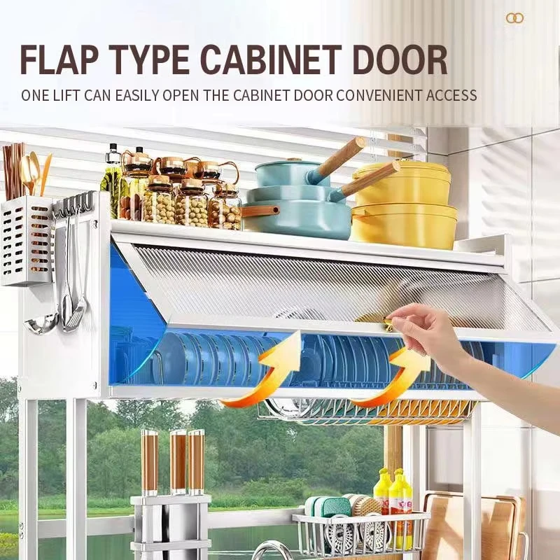 kitchen organizer shelf dish drying drainer rack 2 tier sink built in racks dishes double storage