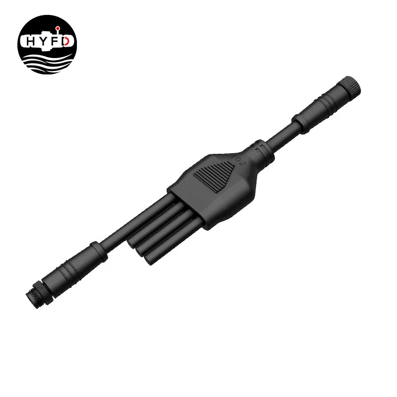 Support customization Y type cable splitter 2 3 pin IP67 waterproof connector