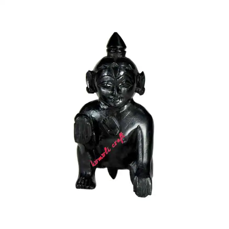 Детский черный камень ручной работы bal Krishna laddu