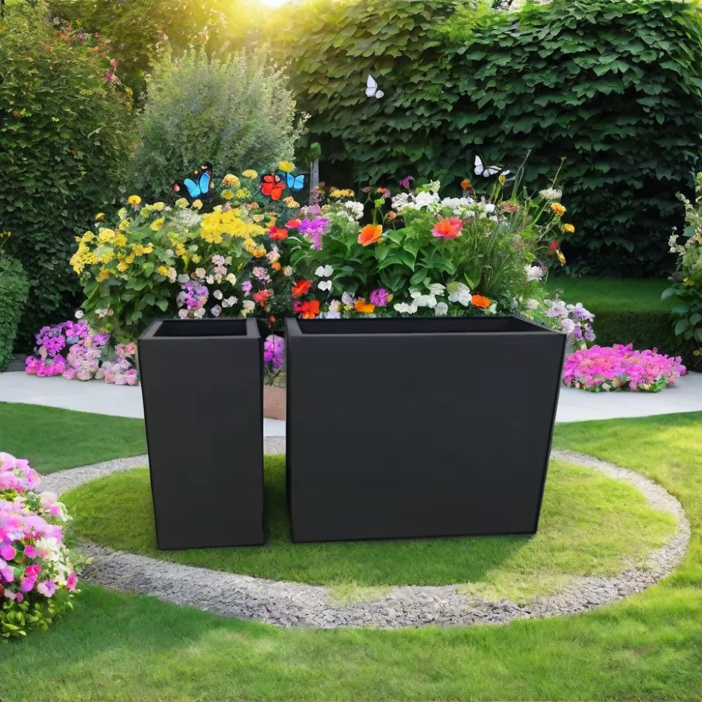 Planters Steel Outdoor Box Corten Steel Cube Planter