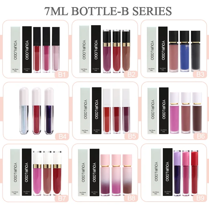 OEM Slender Black Lip Gloss Matte Nonstick Cup Lasting Color Moisturizing Lip Gloss Makeup