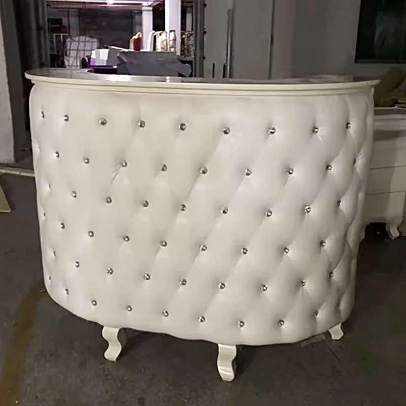 High Quality With Good Price Drawers In The Back Good Quality Leather Or Fabric Modern Office Reception Desk