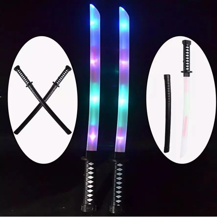Новинка 2023 световой меч Katana детские игрушки цветной нож оптовая продажа светящийся самурайский катана игрушка со звуком