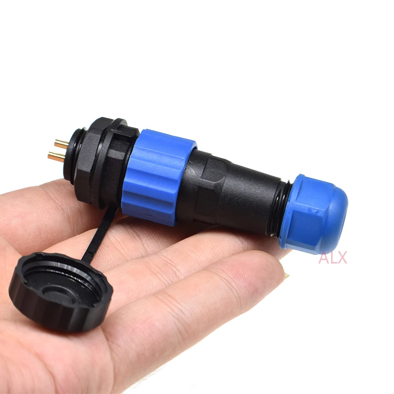 SP16 IP68 waterproof connector male plug & female socket 2/3/4/5/6/7/8/9 pin panel Mount wire cable connector aviation plug