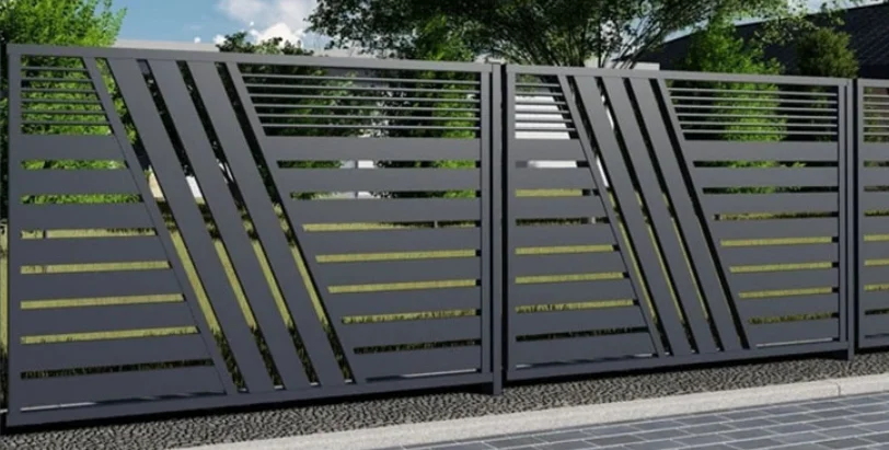 Customized Decorative Courtyard Entrance Aluminum Garden Fence Gate Driveway Sliding Gate