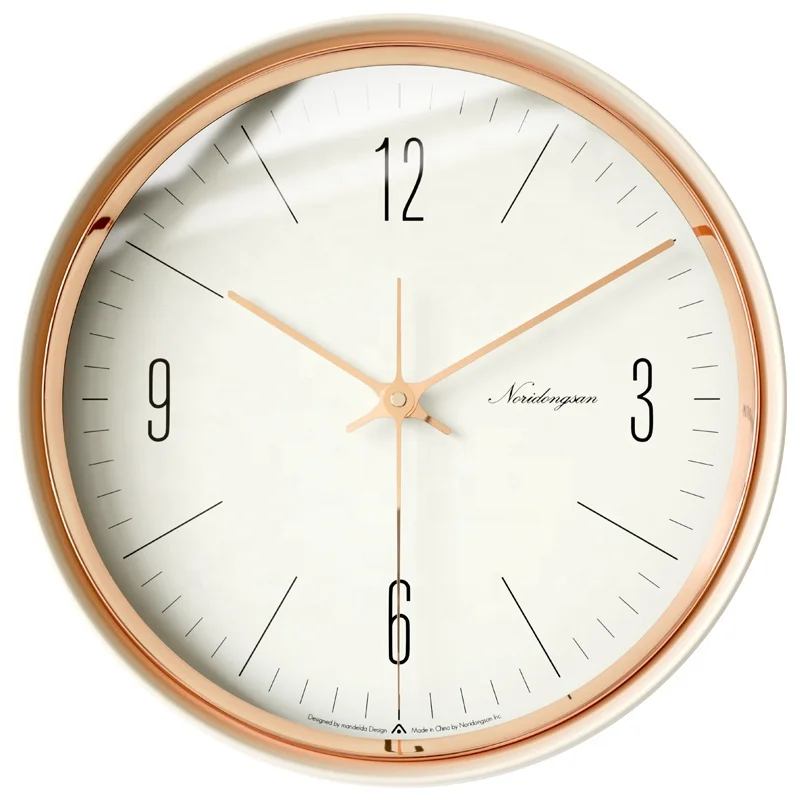 Noridongsan Vintage Style Glass Wall Clock For Home Office Decoration Art,Retro Pure And Fresh Modern Wall Clock Aluminium Hands