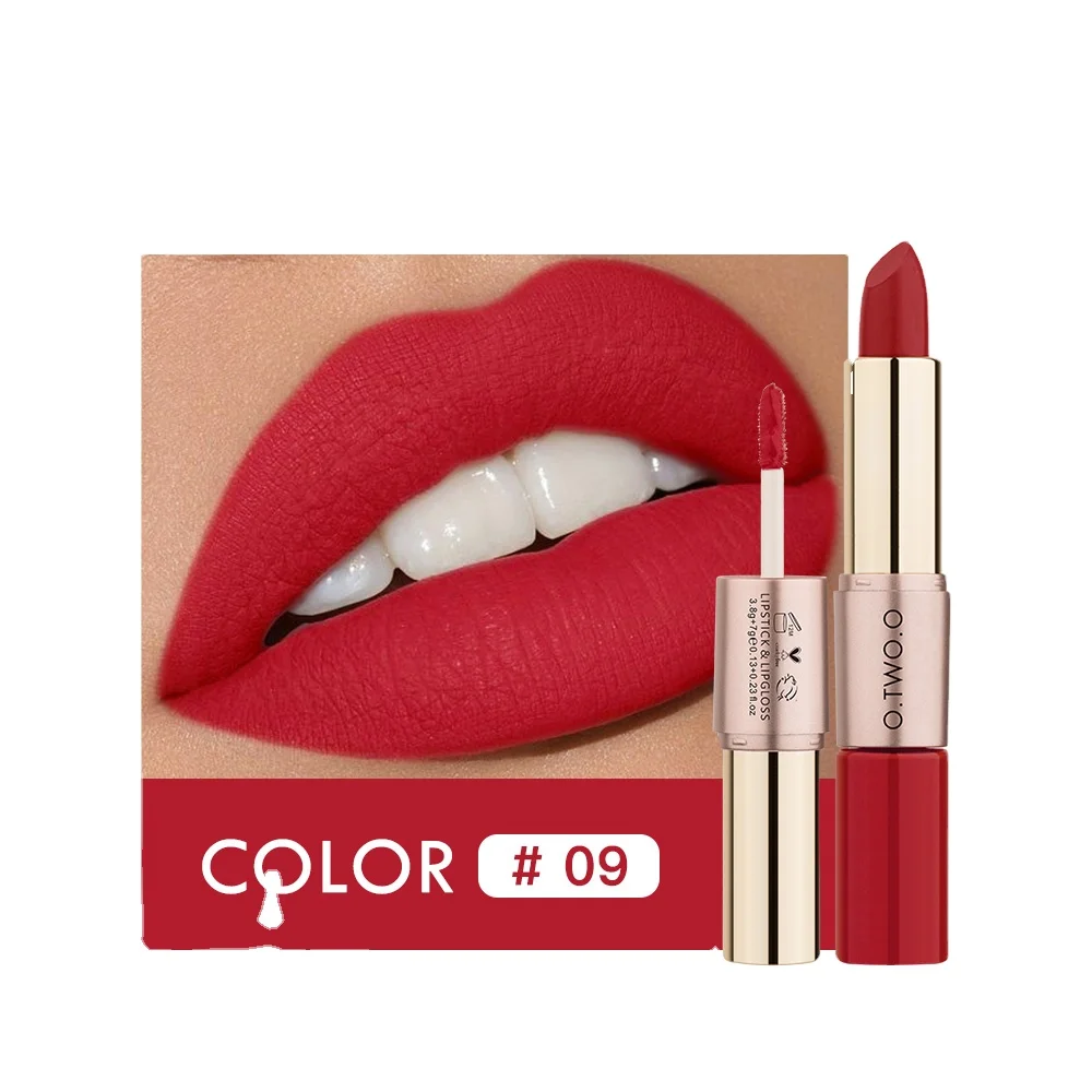 Hot Sale Cruelty -Free Fruit Flavor Waterproof Matte Lipstick & Liquid Lipstick 2 in 1 Gift for Christmas