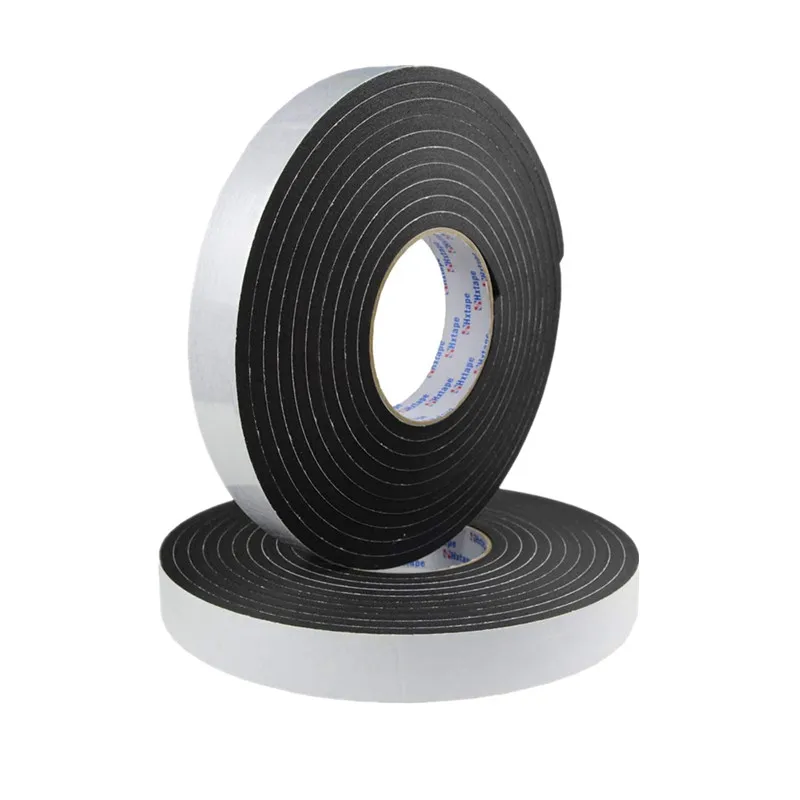 Closed / Open Cell PVC PU NBR CR PE EPDM Foam Rubber Seal Strip Adhesive Backed Foam Strips foam tape for air conditioner