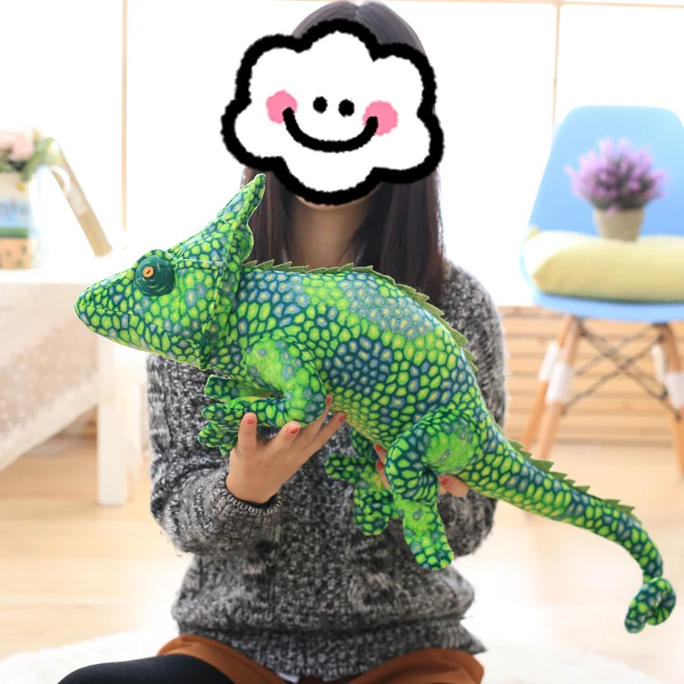 Realistic Stuffed Wild Animals Toys Lifelike Green Lizards Toy OEM Customize Real Life Lizard Plush Toy