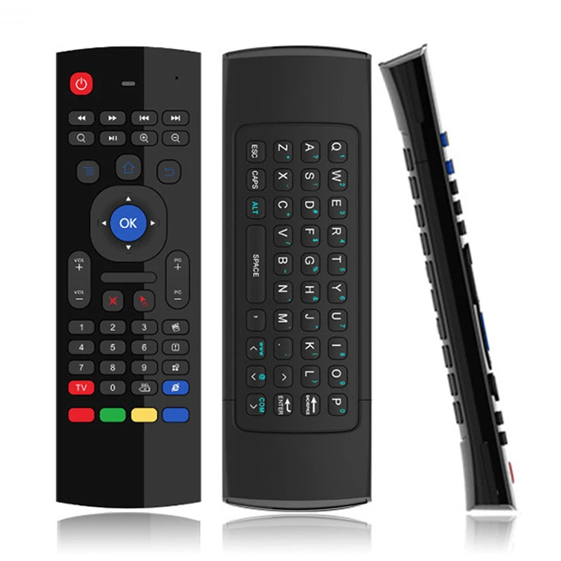 Mini Wireless 2.4G MX3 Android Universal Air Mouse Qwerty Keyboards IR Learning 6 Axis Gyro Remote Control for Smart TV