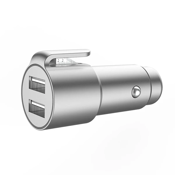 Быстрая зарядка 3,0 все металлические 2 порта автомобильное usb-устройство для зарядки телефона двойной порт USB